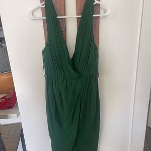 Alice + Olivia size 6 emerald green silk dress